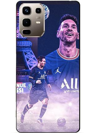 Чехол силиконовый бампер для infinix note 50 (x6858) с рисунком messi psg месси