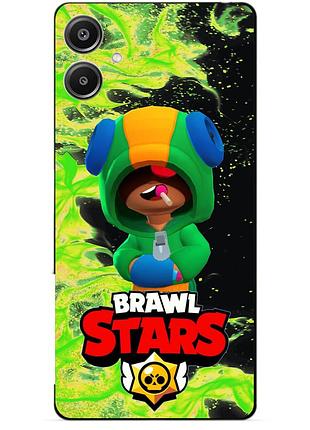 Силіконовий бампер чохол для samsung a05 з героєм бравл леон brawl