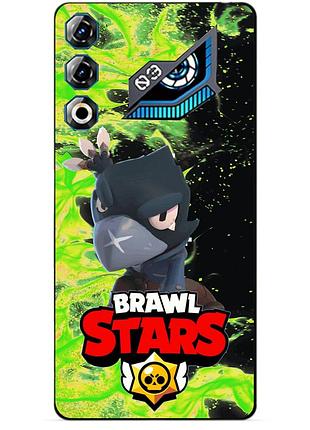 Чехол силиконовый бампер для zte nubia neo 3 gt 5g с героем бравл ворон brawl