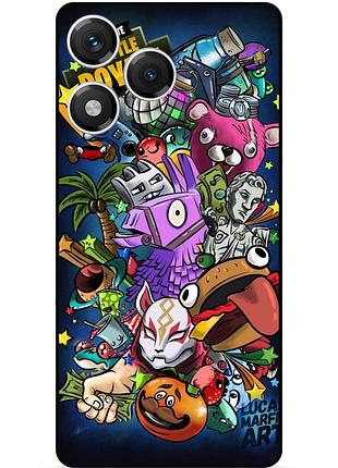 Силіконовий чохол бампер для huawei honor 400 lite з картинкою фортнайт fortnite