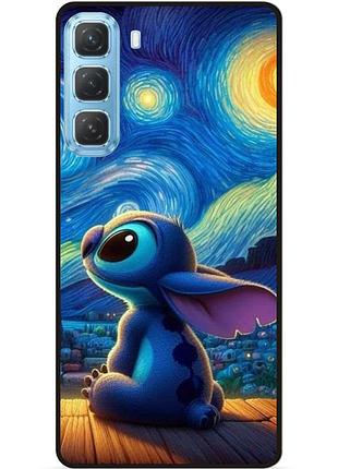 Силиконовый бампер чехол для infinix hot 60 pro (x6885) stitch лило и стич