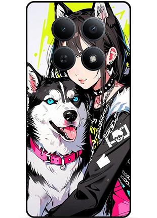 Чехол силиконовый бампер для xiaomi redmi note 15 4g с рисунком хаски аниме