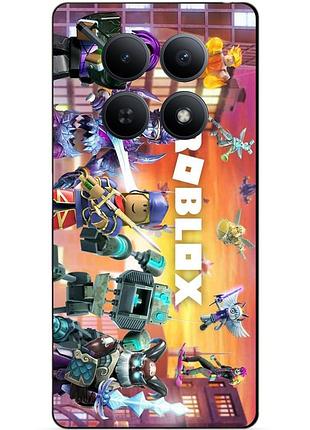 Силиконовый бампер чехол для xiaomi redmi note 15 pro 5g с картинкой роблокс roblox