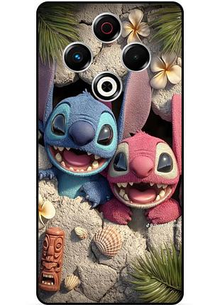 Чехол силиконовый бампер для tecno spark 30 (kl6) лило и стич stitch