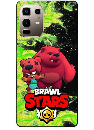 Силіконовий бампер чохол для infinix note 50 pro (x6855) з героєм бравл ніта ведмедик brawl