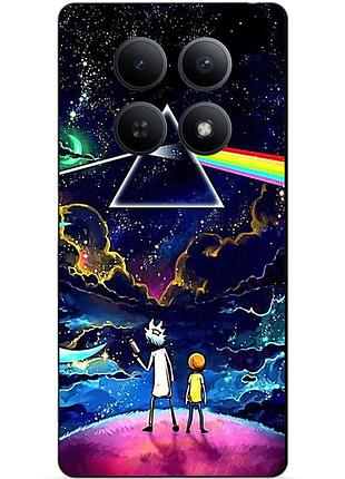 Силиконовый бампер чехол для xiaomi redmi note 15 pro 4g с рисунком рик и морти rick and morty
