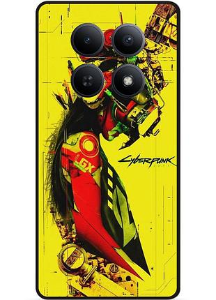 Силиконовый бампер чехол для xiaomi redmi note 15 5g игра cyberpunk