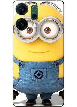 Силиконовый бампер чехол для oppo reno 14 с рисунком миньон стюарт minion