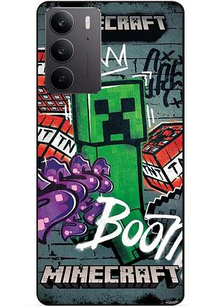 Силіконовий чохол бампер для realme c71 / c75 з малюнком майнкрафт minecraft