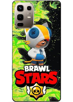 Силіконовий бампер чохол для infinix note 50 pro (x6855) з героєм бравл леон кіт brawl