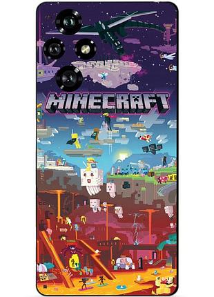 Силиконовый бампер чехол для huawei honor 200 игра minecraft майнкрафт