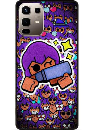 Силиконовый бампер чехол для infinix note 50 pro (x6855) стикеры бравл шелли brawl