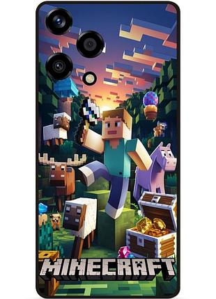 Силіконовий чохол бампер для huawei honor 200 lite з картинкою minecraft майнкрафт