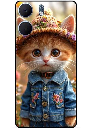 Силіконовий бампер чохол для oppo a5x з малюнком котики