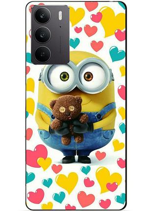 Силиконовый бампер чехол для realme c71 / c75 с рисунком миньон боб minion