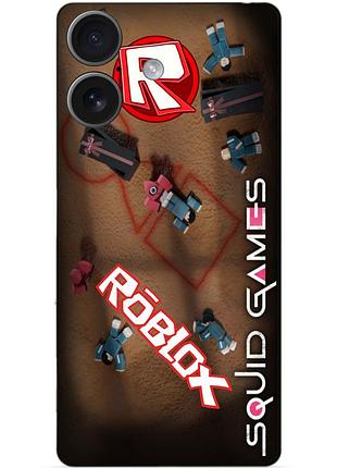 Силиконовый бампер чехол для huawei honor 400 с рисунком roblox игра в кальмара роблокс