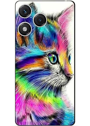 Чехол силиконовый бампер для huawei honor 400 lite с рисунком акварельный кот