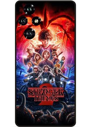 Силиконовый бампер чехол для huawei honor 200 с картинкой очень странные дела stranger things
