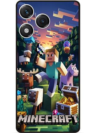 Силиконовый чехол бампер для huawei honor 400 lite с картинкой minecraft майнкрафт