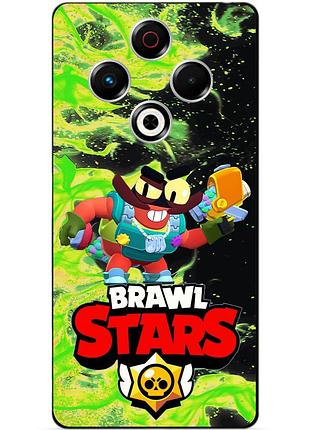Чехол силиконовый бампер для tecno spark 30 (kl6) с героем бравл клэнси brawl