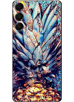 Чехол силиконовый бампер для samsung a15 с рисунком ананас