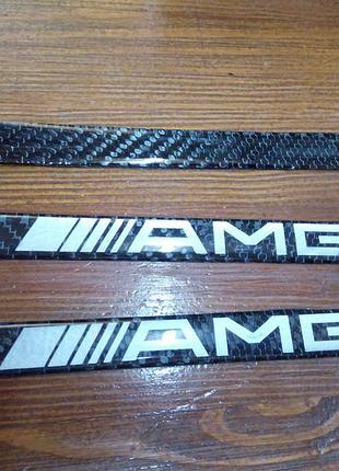 Вставки в молдинги "amg", "brabus" на mercedes g-class w463 (карбон)