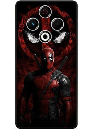 Силиконовый чехол бампер для tecno spark 30 (kl6) с рисунком deadpool дэдпул