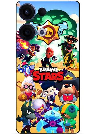 Силіконовий чохол бампер для oppo reno 13 з картинкою бравл силова ліга нокаут brawl леон ворон