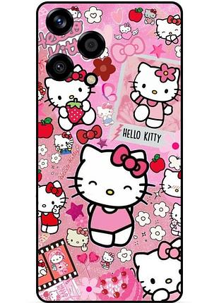 Силиконовый чехол бампер для huawei honor 200 lite с рисунком hello kitty хелло китти