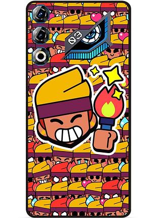 Силиконовый бампер чехол для zte nubia neo 3 gt 5g стикеры бравл амбер brawl