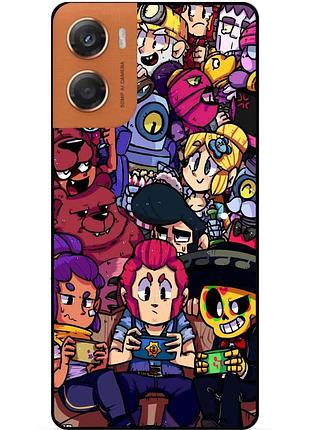Силиконовый бампер чехол для motorola moto g06 с картинкой brawl силовая лига нокаут бравл леон ворон