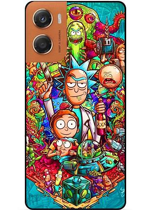 Чехол силиконовый бампер для motorola moto g06 с рисунком rick and morty рик и морти