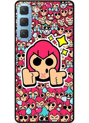 Силиконовый бампер чехол для infinix hot 60 pro plus (x6886) стикеры бравл кольт brawl