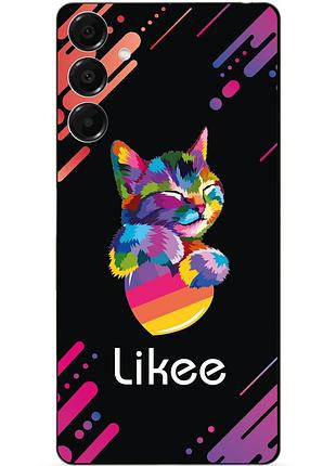 Силіконовий чохол бампер для samsung a17 з малюнком likee лайки