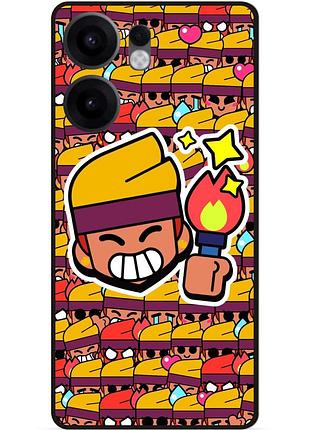 Силіконовий чохол бампер для oppo reno 13fs стікери бравл амбер brawl