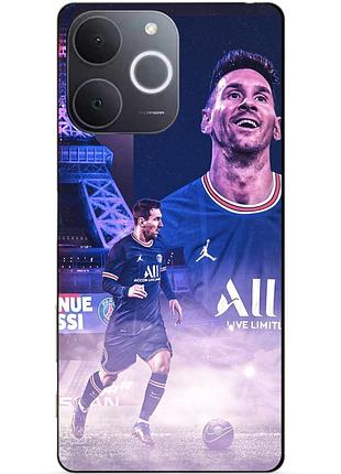 Чехол силиконовый бампер для realme note 70 с рисунком messi psg месси