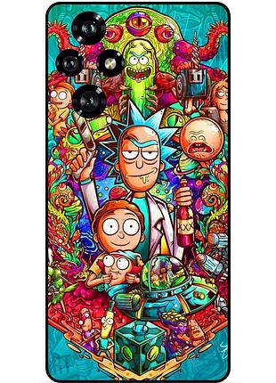 Чехол силиконовый бампер для huawei honor 200 с рисунком rick and morty рик и морти