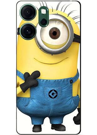 Силиконовый бампер чехол для oppo reno 14f с рисунком миньон кевин minion