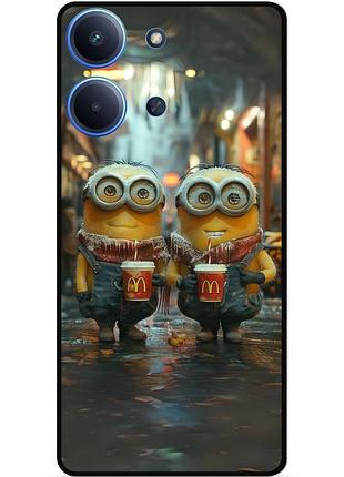 Силиконовый чехол бампер для xiaomi poco c85 с картинкой миньоны minion
