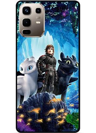 Силіконовий чохол бампер для infinix note 50 pro (x6855) з малюнком как приручить дракона