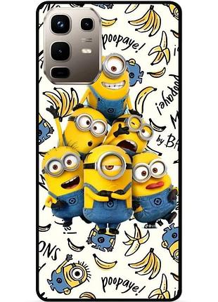 Силиконовый бампер чехол для infinix note 50 pro (x6855) с рисунком minion миньоны