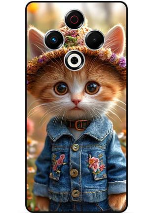 Силіконовий бампер чохол для tecno spark 30 (kl6) з малюнком котики