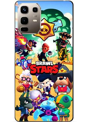 Силіконовий чохол бампер для infinix note 50 pro (x6855) з картинкою бравл силова ліга нокаут леон ворон