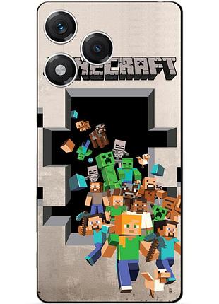 Чехол силиконовый бампер для huawei honor 400 lite с картинкой minecraft майнкрафт