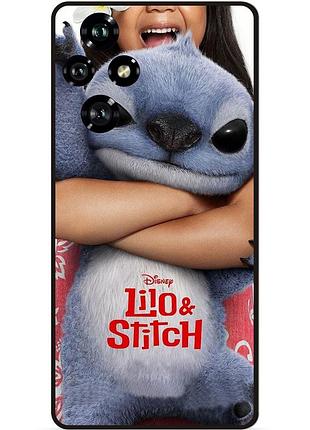 Силиконовый чехол бампер для huawei honor 200 стич и лило stitch