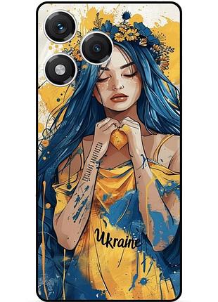 Силіконовий чохол бампер для huawei honor 400 lite з малюнком зсу україночка боєць