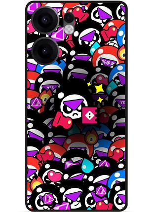 Силіконовий чохол бампер для oppo reno 13fs стікери бравл мипл brawl