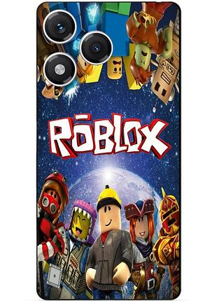 Силиконовый бампер чехол для huawei honor 400 lite с рисунком роблокс roblox