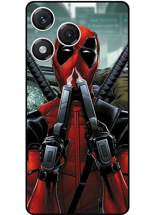 Чехол силиконовый бампер для huawei honor 400 lite с рисунком дэдпул deadpool