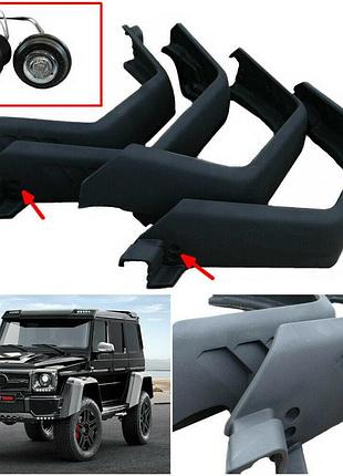 Розширювачі арок 4х4 на mercedes-benz g-class w463 1979-2018 (kubay design з led) (скловолокно)
